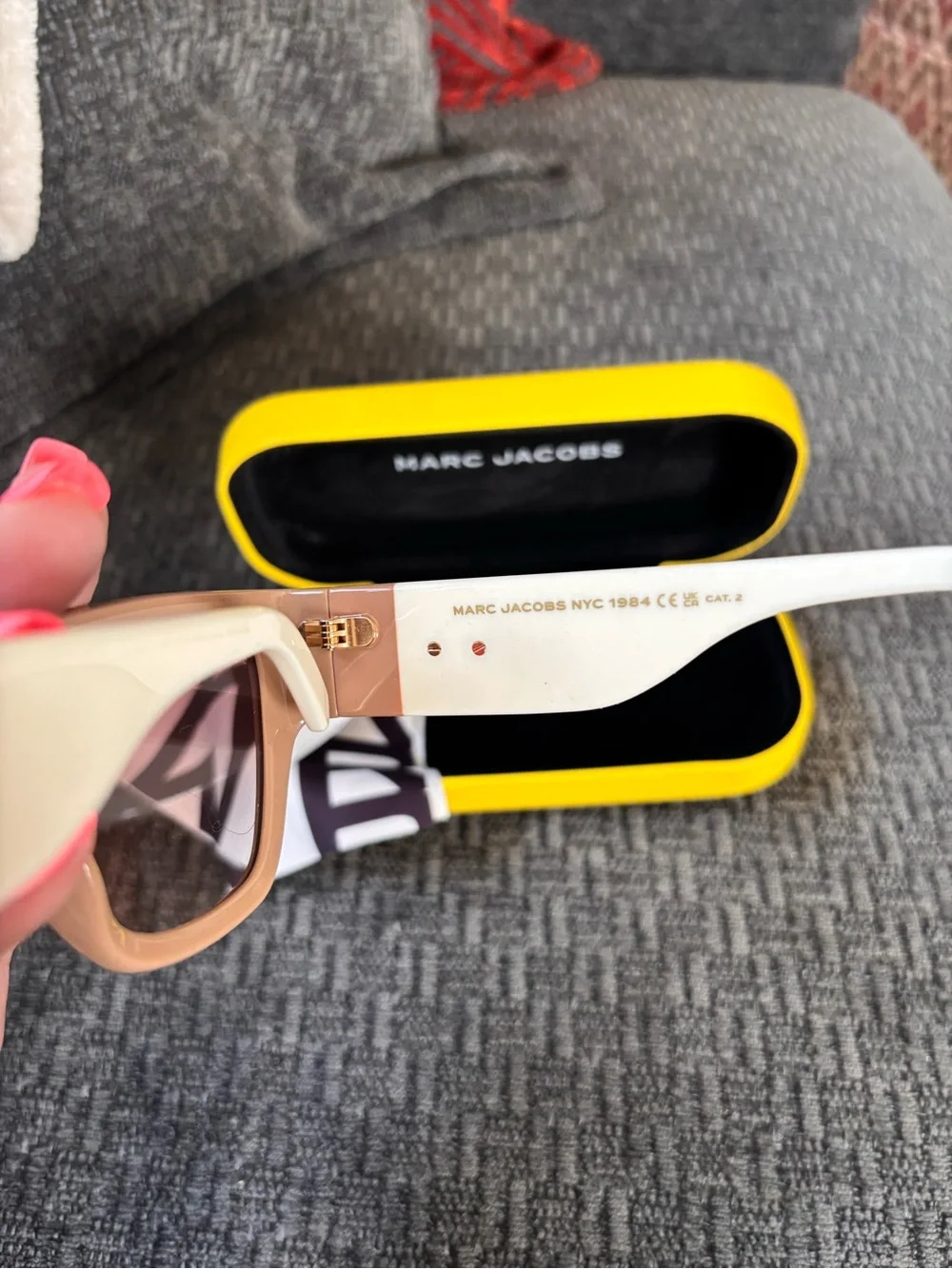 Marc Jacobs Blush Pink Oversized Cat-Eye Sunglasses